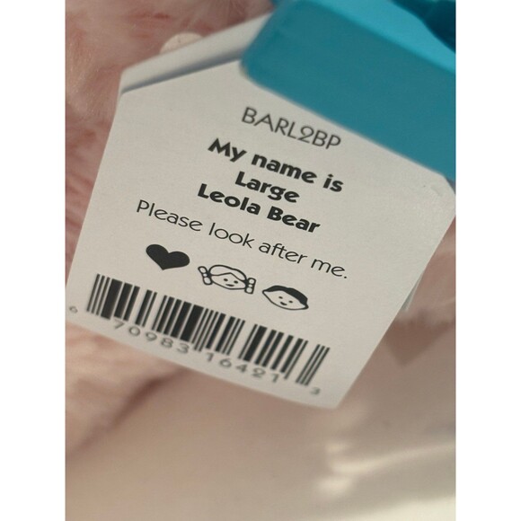 Jellycat Leola Bear  [Large]  Bartholomew Pink version - Picture 8 of 8